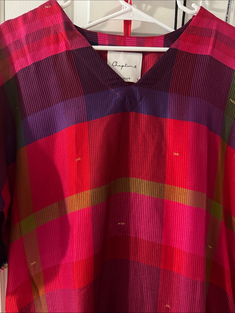 Chapter 2 Bold Pink and Red Striped kurta with matching blue pants